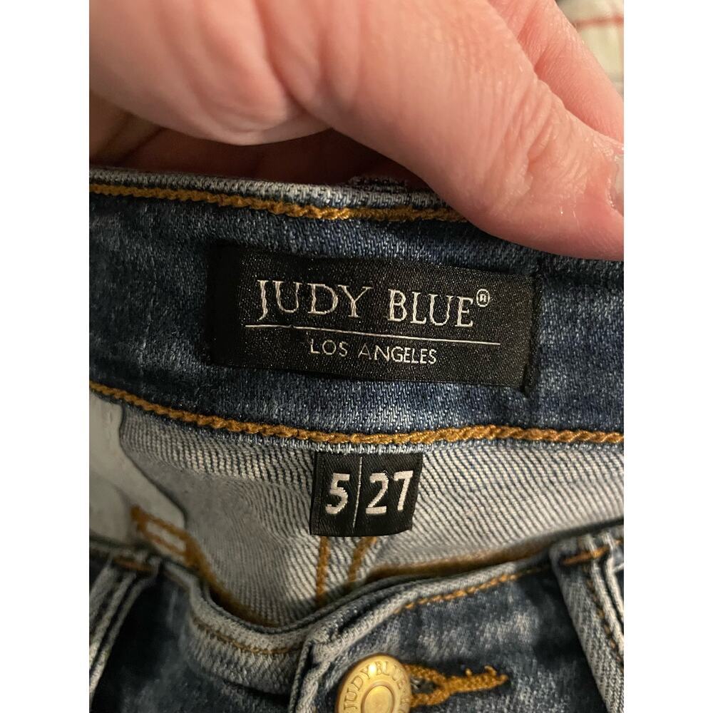 Judy Blue Highrise Dad Jean Distressed 5/27 - Picture 8 of 10